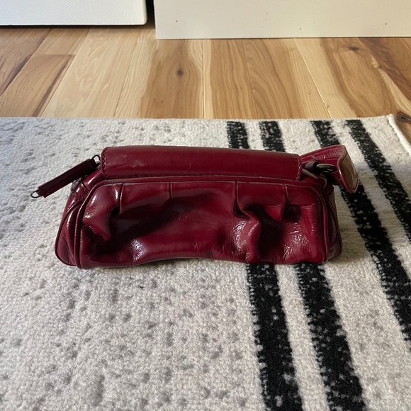Vintage Roberto Cavalli "Just Cavalli" Burgundy Leather Clutch Wristlet - Picture 3 of 4